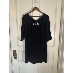 Trina Turk Silk Sheath Dress Womens Size 10 Black Classic Elegant Party